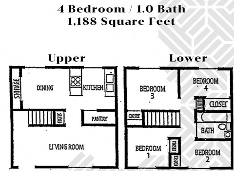 floor plan of the upper and lower floors of a house